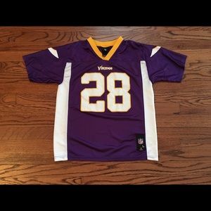 NFL Team Apparel Vikings Jersey Peterson Youth L